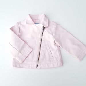 Baby Gap | Pink Faux Leather Moto Jacket 12-18 months